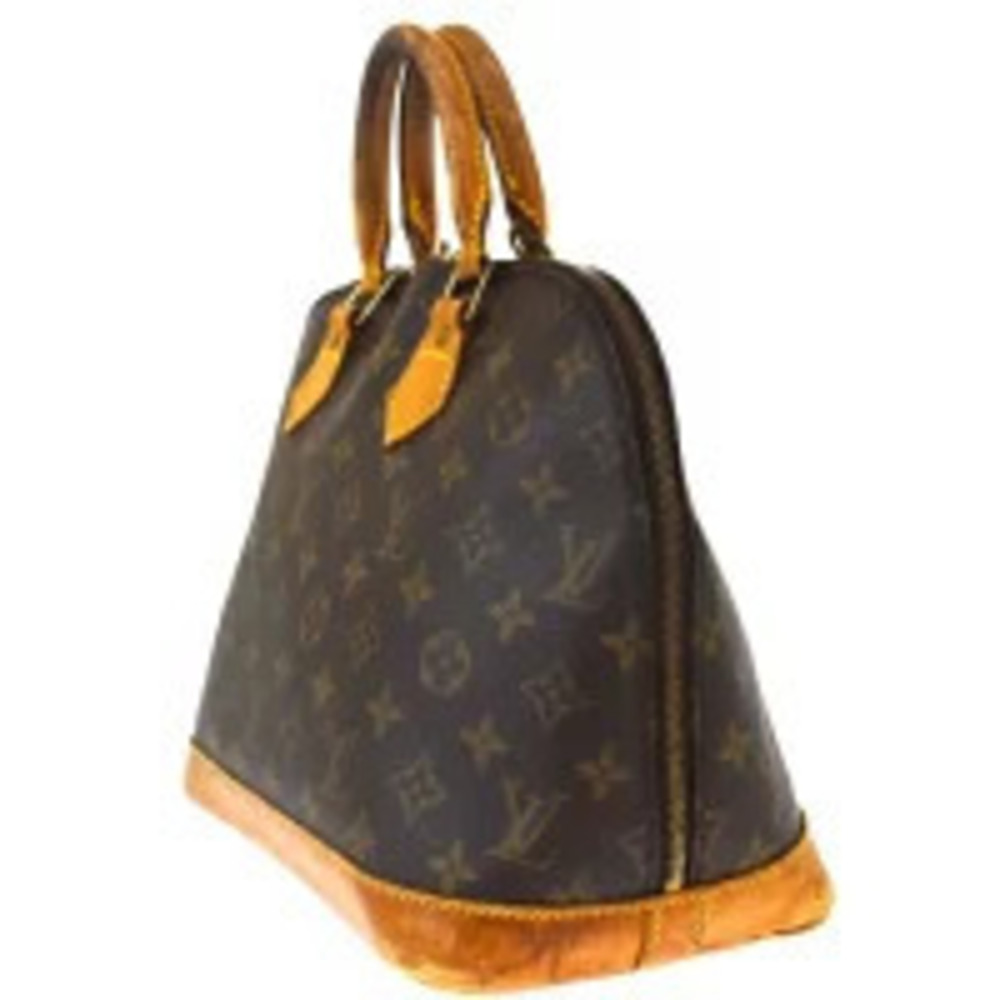Louis Vuitton Leather Handbag Monogram Alma Brown